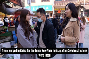 Travel surged in China for the Lunar New Year holiday after Covid restrictions were lifted